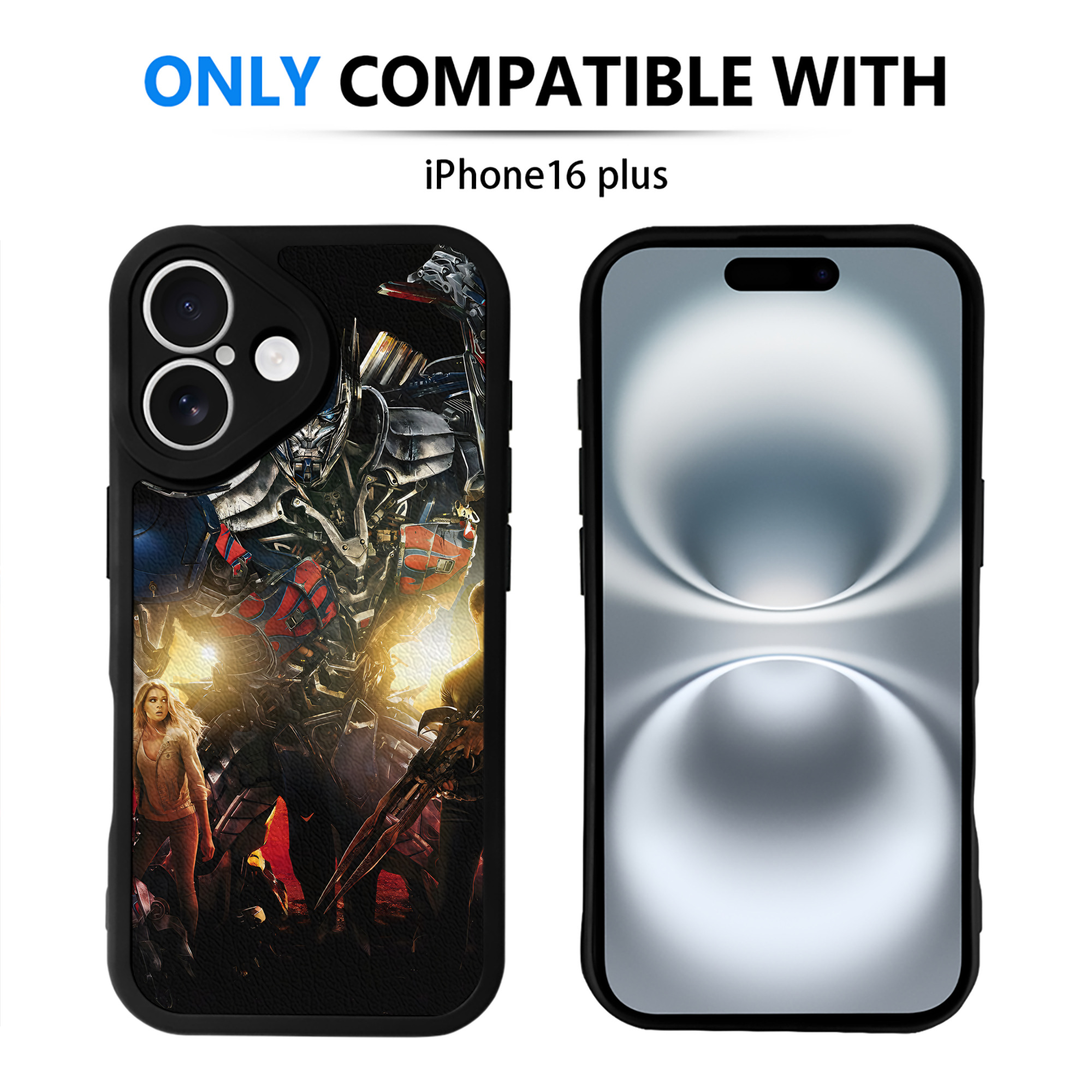 （画像用） Transformers トランスフォーマー 【iPhone 16シリーズ対応】シリコンスマホケース（レザー調） 材質：シリコン